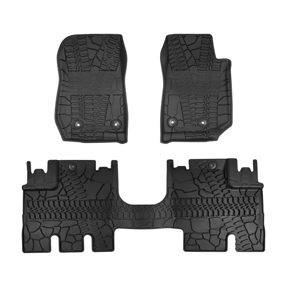 All-Weather Floor Mats For Jeep Wrangler Jku 2014–2018, Front & Rear 1