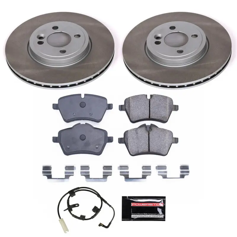 Power Stop 07-10 Mini Cooper Front Semi-Coated Rotor Kit 1
