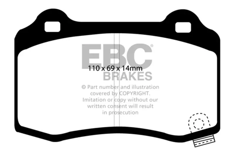 Ebc 15+ Cadillac Cts 3.6 Twin Turbo Ultimax2 Rear Brake Pads 1