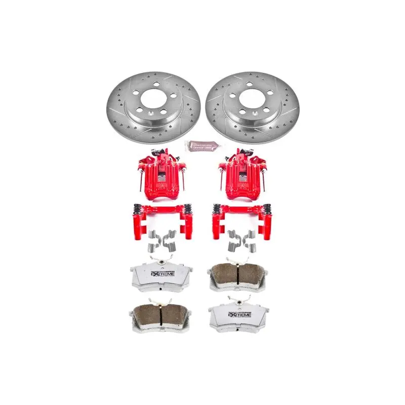 Power Stop 00-06 Audi Tt Quattro Rear Z26 Street Warrior Brake Kit W/Calipers 1