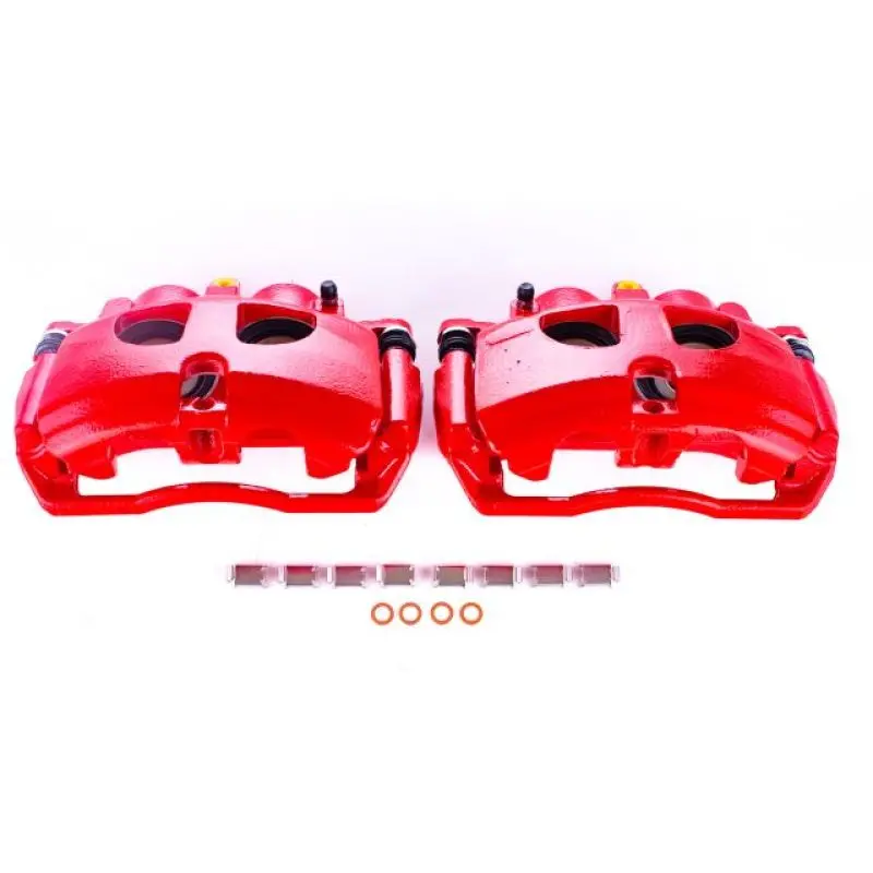 Power Stop 09-10 Dodge Ram 3500 Rear Red Calipers W/Brackets - Pair 1