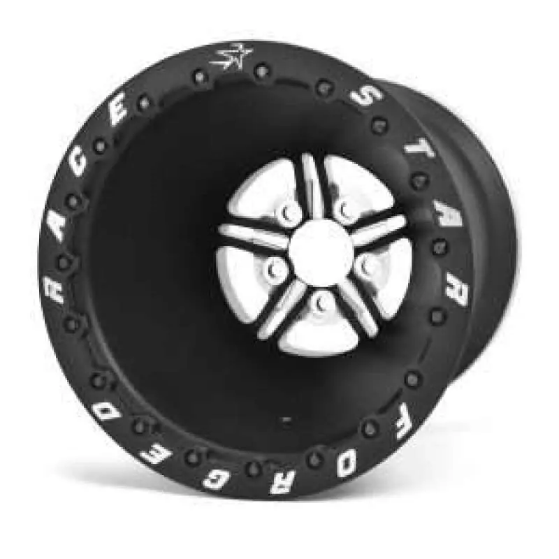 Race Star 63 Pro Forged 15X13 Dbl Sportsman 5X5 Bc / 0.00 Bs - Black Anodized W/ Machined Wheel 1