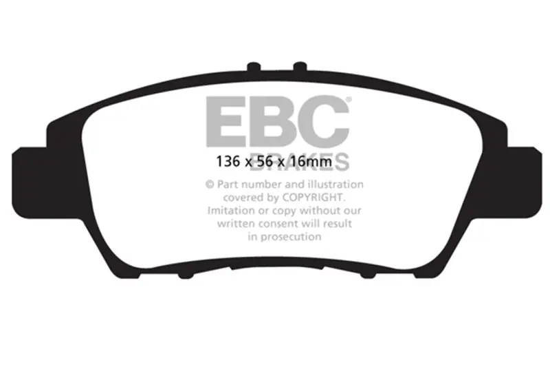 Ebc 10+ Honda Cr-Z 1.5 Hybrid Ultimax2 Front Brake Pads 1