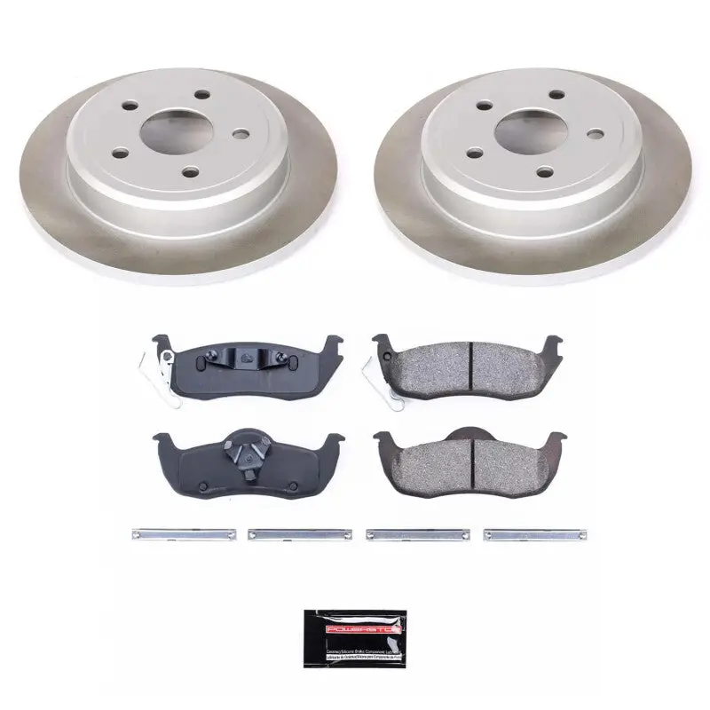 Power Stop 05-10 Jeep Grand Cherokee Rear Semi-Coated Rotor Kit 1