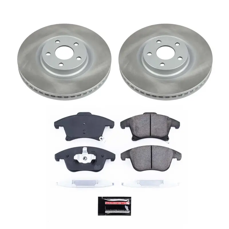 Power Stop 19-20 Ford Ssv Plug-In Hybrid Front Semi-Coated Rotor Kit 1