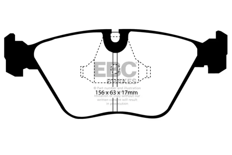 Ebc 89-91 Audi 200 2.2 Turbo (Ate) Ultimax2 Front Brake Pads 1