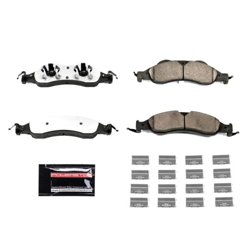 Power Stop 07-09 Ford Expedition Front Z36 Truck & Tow Brake Pads W/Hardware 1