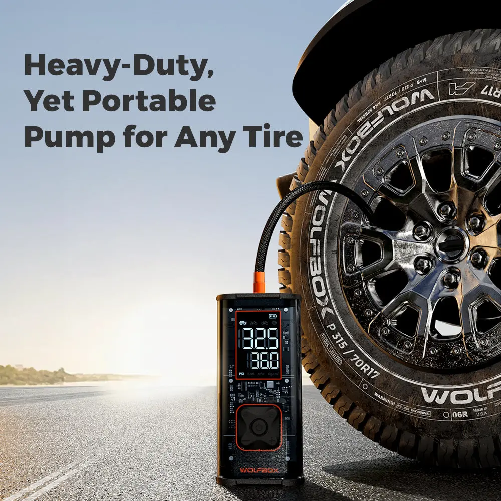 Wolfbox Megaflow 24 Pro Portable Tire Inflator 1