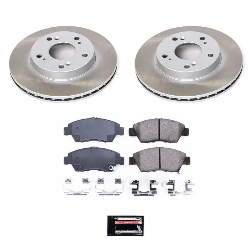 Power Stop 04-05 Honda Civic Front Semi-Coated Rotor Kit 1