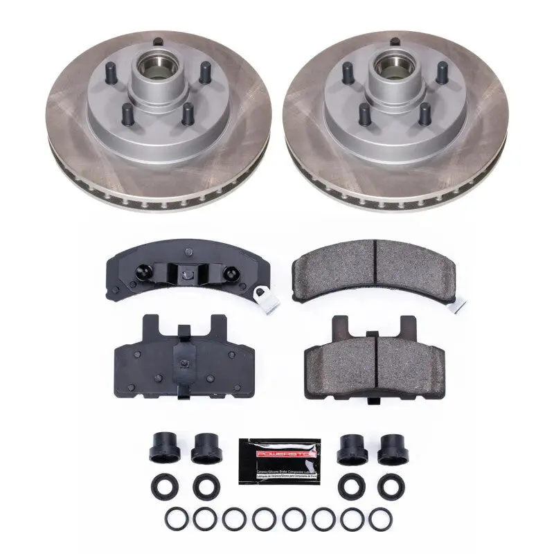 Power Stop 92-99 Gmc Yukon Front Semi-Coated Rotor Kit 1