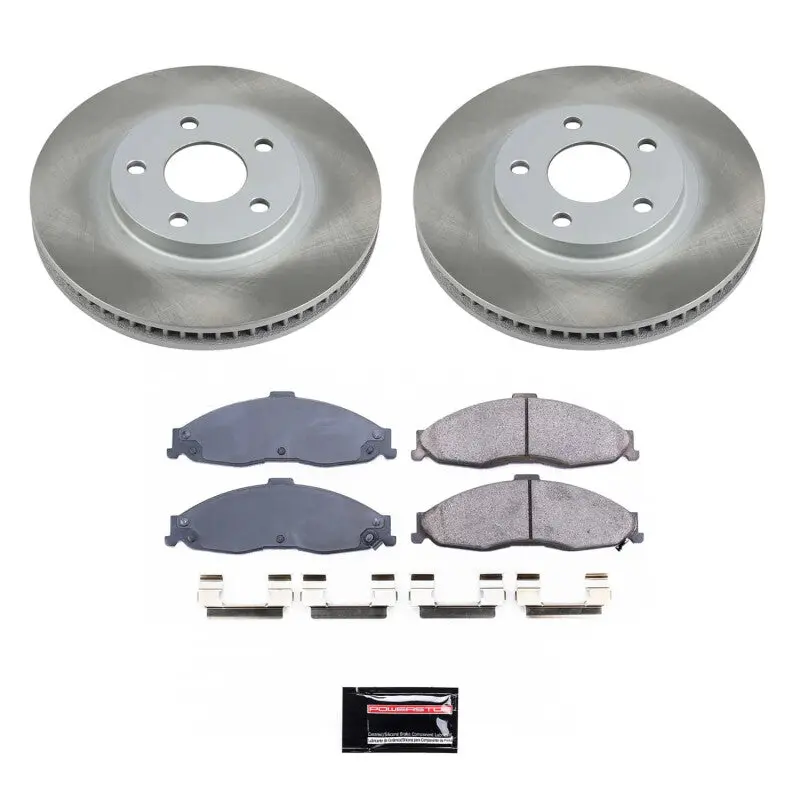 Power Stop 98-02 Pontiac Firebird Front Semi-Coated Rotor Kit 1