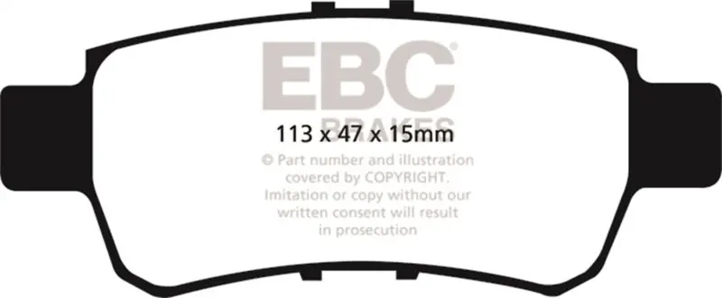 Ebc 05-10 Honda Odyssey 3.5 Ultimax2 Rear Brake Pads 1