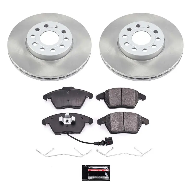 Power Stop 06-09 Volkswagen Rabbit Front Semi-Coated Rotor Kit 1