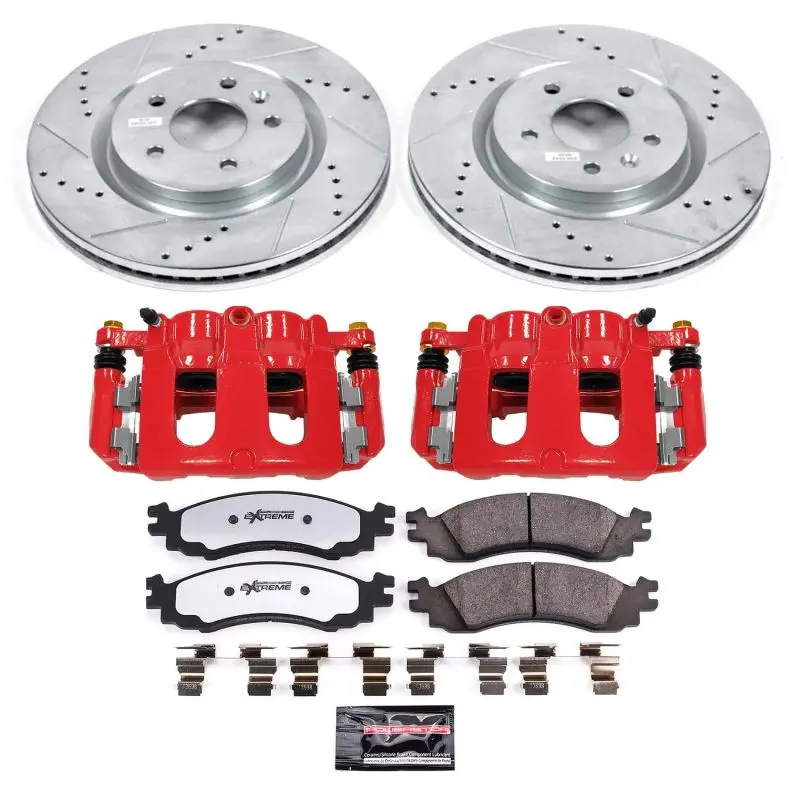 Power Stop 11-12 Ford Taurus Front Z36 Truck & Tow Kit W/Cals 1