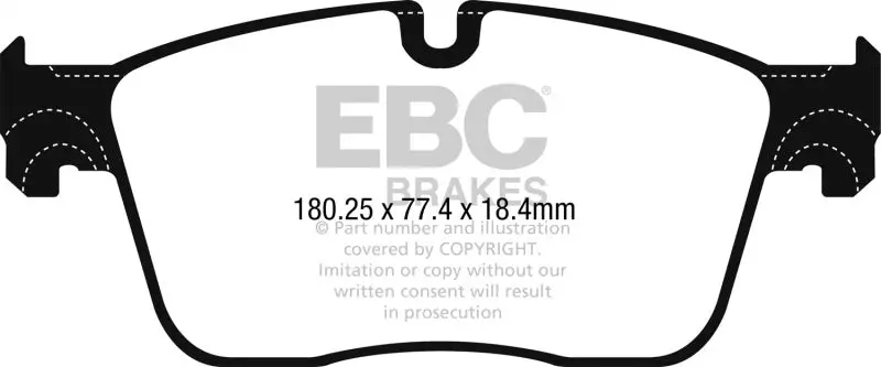 Ebc 2017+ Jaguar F-Pace Ultimax2 Front Brake Pads (Use W/ 13.8In Rotors) 1