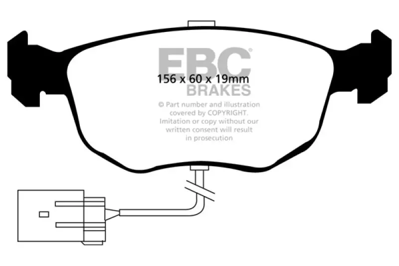 Ebc 98-99 Ford Contour 2.5 Svt Ultimax2 Front Brake Pads 1