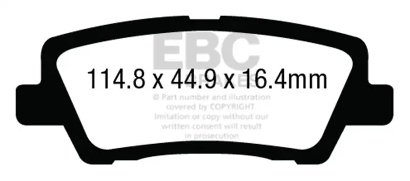 Ebc 12+ Cadillac Ats 2.0 Turbo Ultimax2 Rear Brake Pads 1