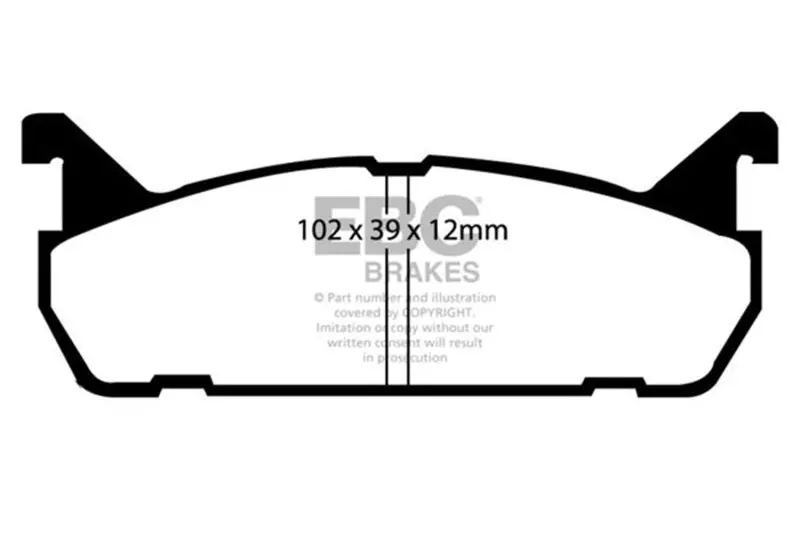 Ebc 91-96 Ford Escort 1.8 Ultimax2 Rear Brake Pads 1