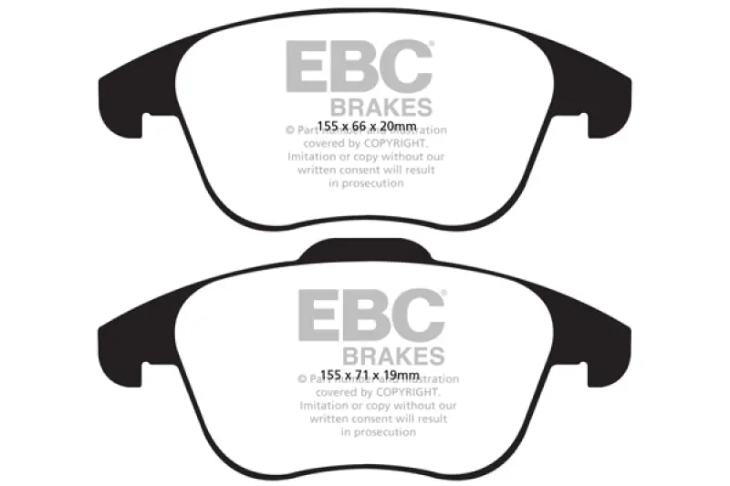 Ebc 15 And Up Audi Q3 2.0 Turbo Ultimax2 Front Brake Pads 1