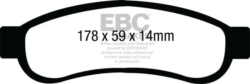 Ebc 08-10 Ford F250 (Inc Super Duty) 5.4 (2Wd) Ultimax2 Rear Brake Pads 1
