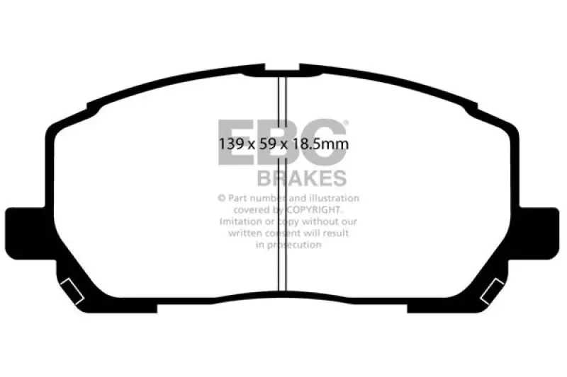 Ebc 00-03 Toyota Highlander 2.4 2Wd Ultimax2 Front Brake Pads 1