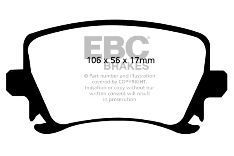 Ebc 06-13 Audi A3 2.0 Turbo (Girling Rear Caliper) Ultimax2 Rear Brake Pads 1