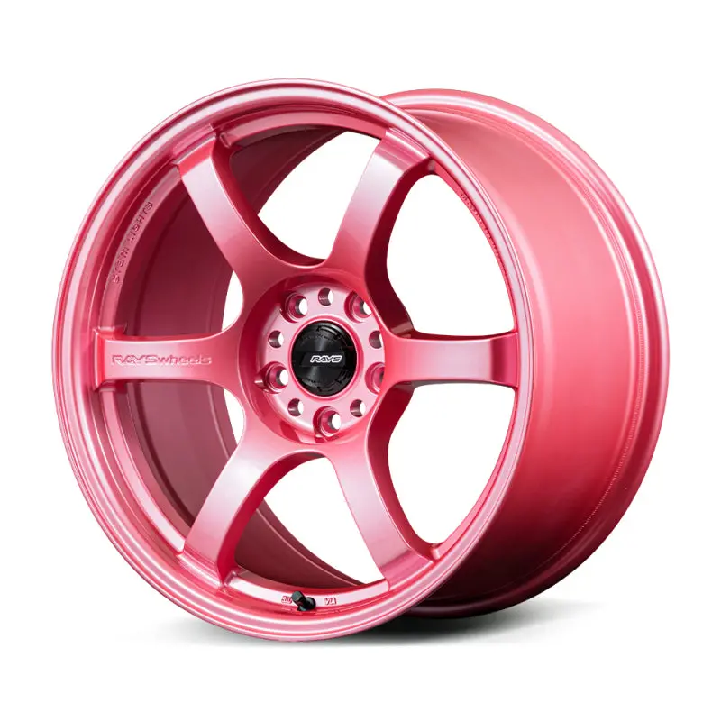 Gram Lights 57Cr 18X9.5 +22 5X114.3 Sakura Pink Wheel (W/ Center Cap & No. 21 Bk Air Valve) 1