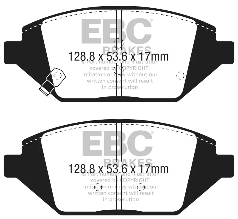 Ebc 2016+ Chevrolet Spark Ultimax2 Front Brake Pads 1