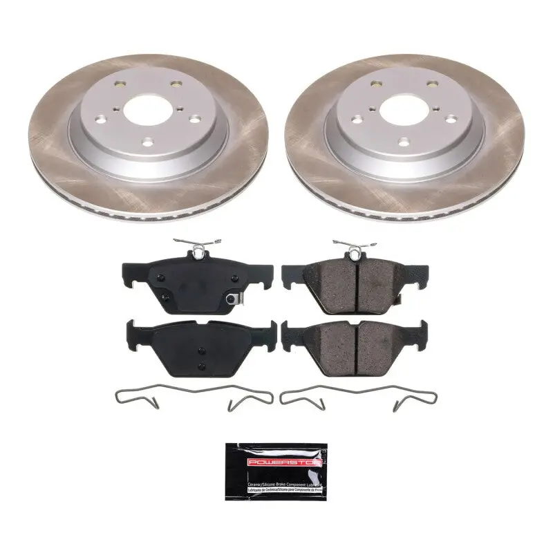 Power Stop 19-22 Subaru Forester Rear Semi-Coated Rotor Kit 1