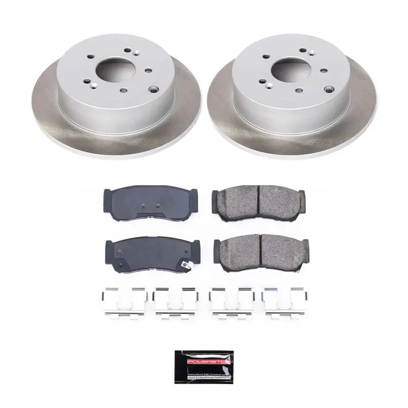 Power Stop 07-09 Hyundai Santa Fe Rear Semi-Coated Rotor Kit 1