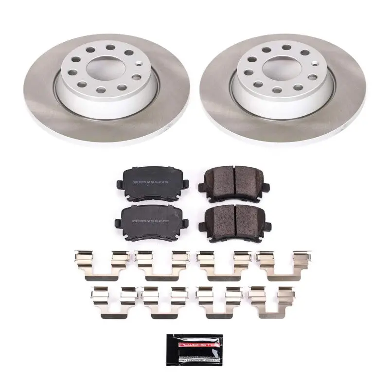 Power Stop 2011 Volkswagen Tiguan Rear Semi-Coated Rotor Kit 1