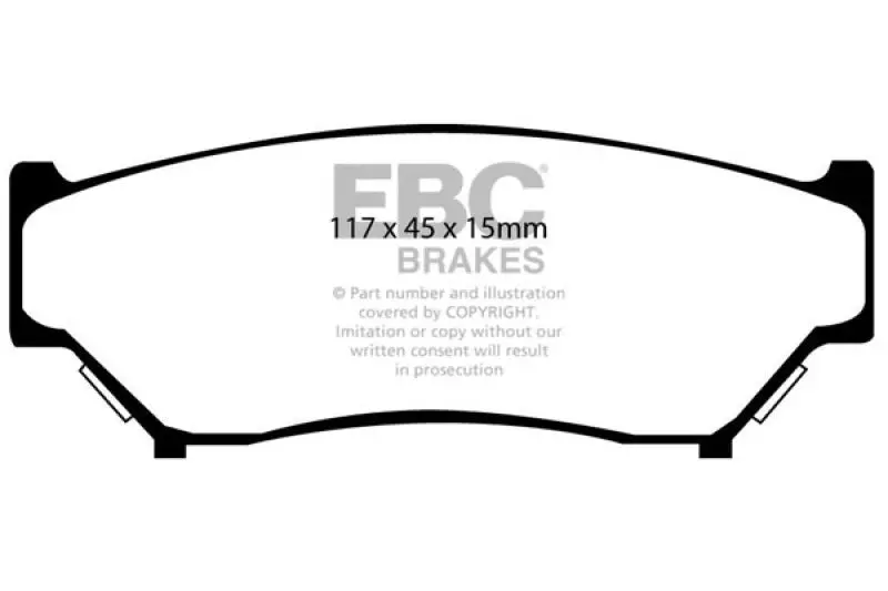 Ebc 99-03 Chevrolet Tracker 2.0 Ultimax2 Front Brake Pads 1