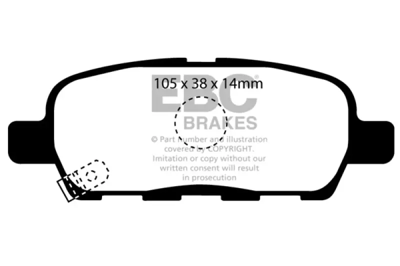 Ebc 08-13 Infiniti Ex35 3.5 Ultimax2 Rear Brake Pads 1