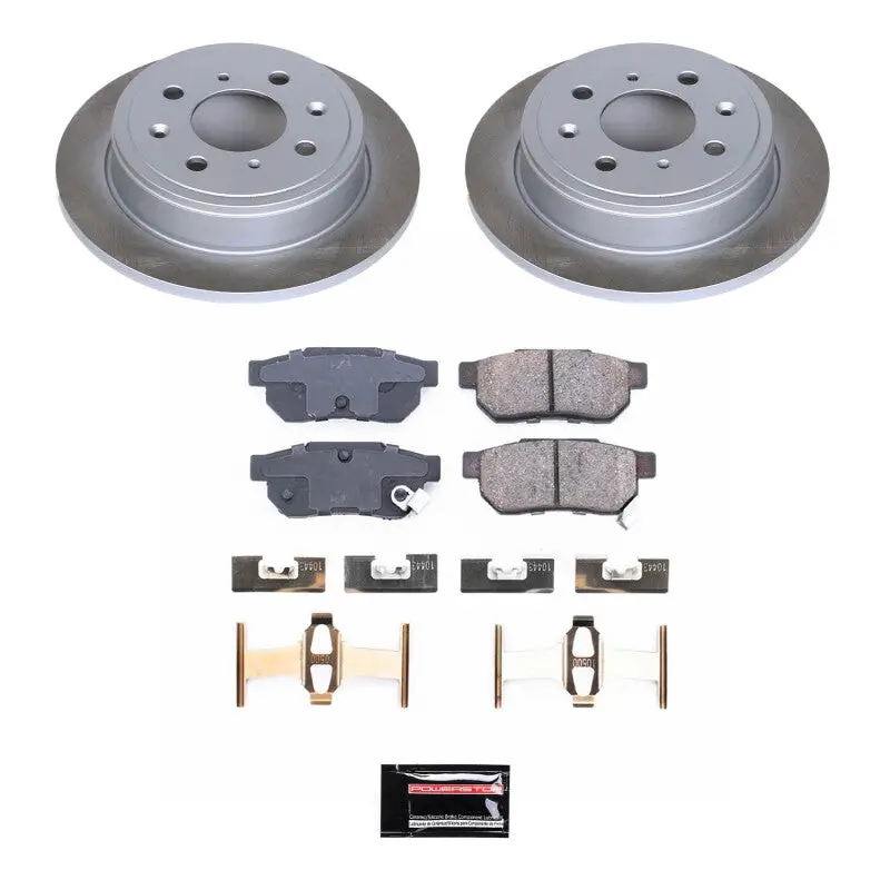 Power Stop 88-91 Honda Prelude Rear Semi-Coated Rotor Kit 1