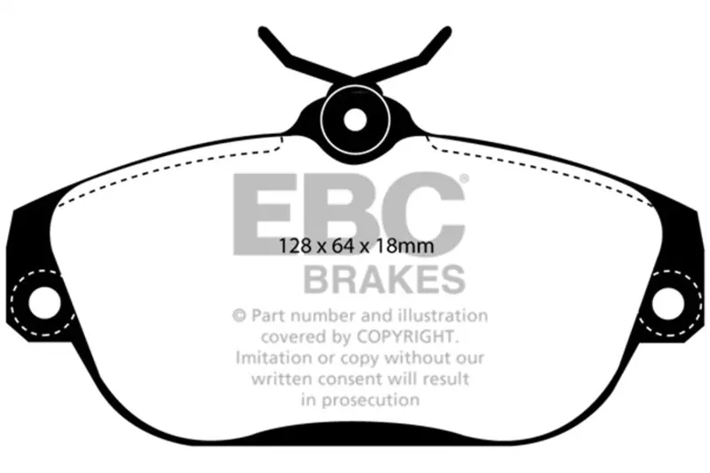 Ebc 91-93 Volvo 740 2.3 (Abs) (Girling) Ultimax2 Front Brake Pads 1