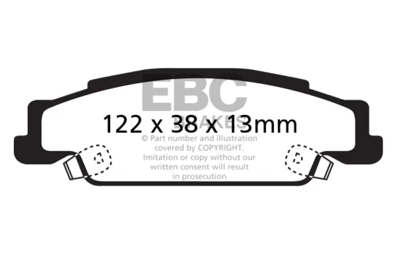 Ebc 05-08 Pontiac Grand Prix 5.3 Ultimax2 Rear Brake Pads 1