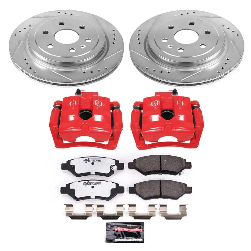 Power Stop 10-11 Cadillac Srx Rear Z26 Street Warrior Brake Kit W/Calipers 1