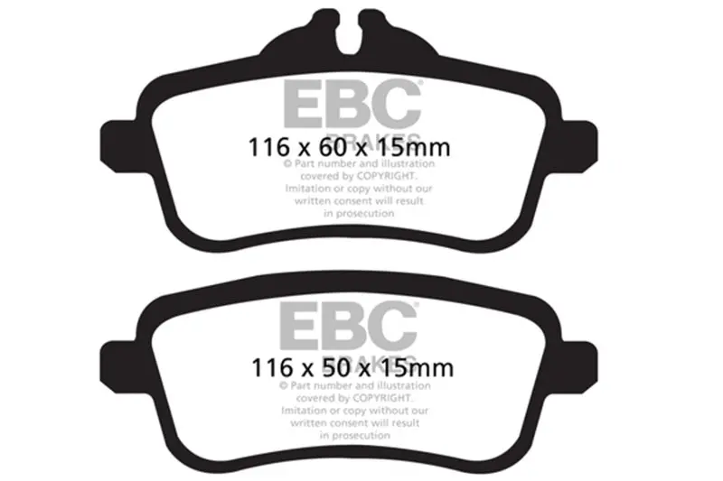 Ebc 13-16 Mercedes-Benz Gl350 3.0 Td Ultimax2 Rear Brake Pads 1