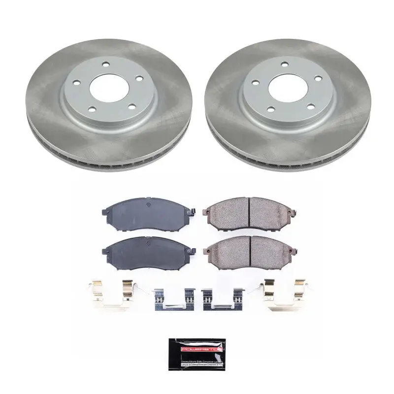 Power Stop 02-06 Infiniti Q45 Front Semi-Coated Rotor Kit 1