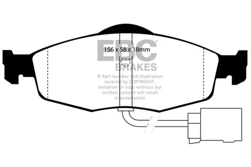 Ebc 16-17 Smart Fortwo Ultimax Front Brake Pads 1