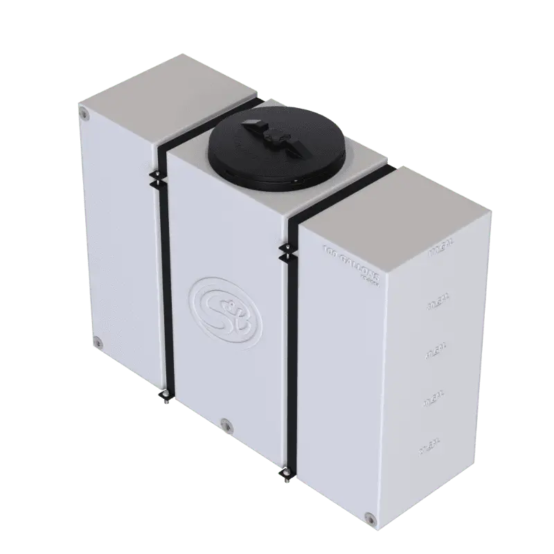 100 Gallon Slim Detail Tank With Straps 1