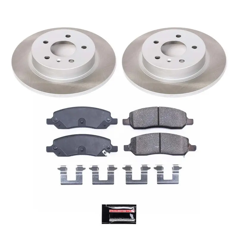 Power Stop 06-11 Cadillac Dts Rear Semi-Coated Rotor Kit 1