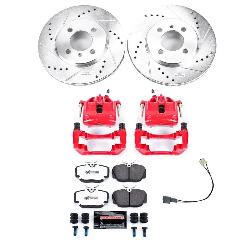 Power Stop 91-92 Bmw 318I Front Z36 Truck & Tow Brake Kit W/Calipers 1