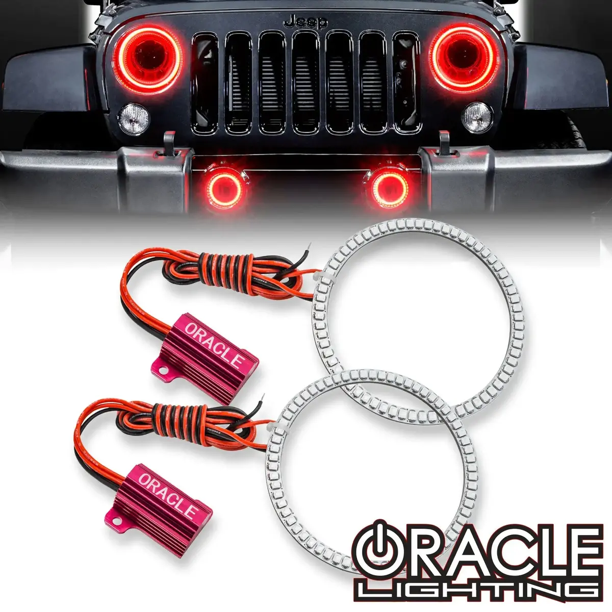 Oracle Lighting 2007-2017 Jeep Wrangler Jk Led Fog Light Halo Kit 1