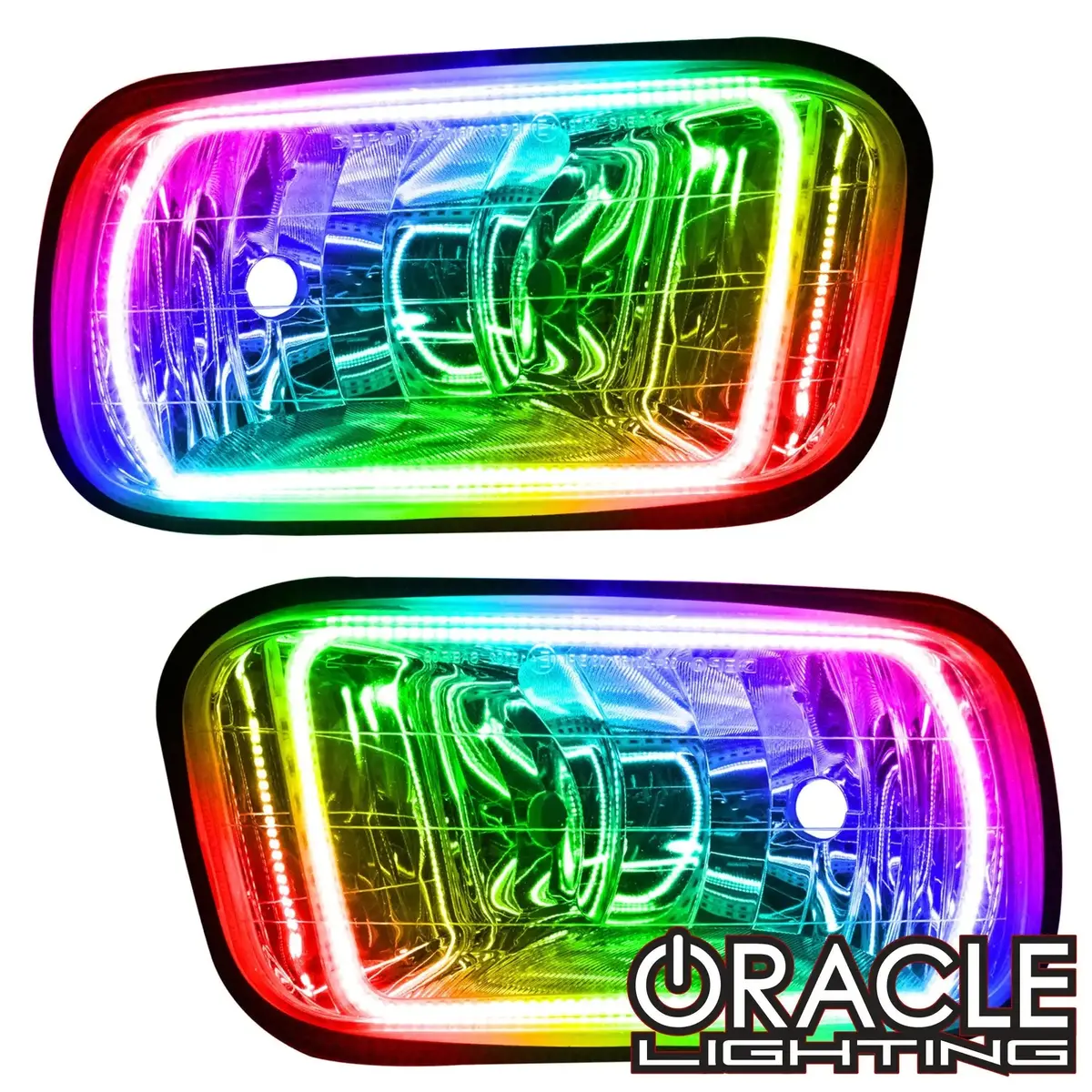Oracle Lighting 2009-2015 Ram 1500 Colorshift Surface Mount Fog Light Halo Kit 1