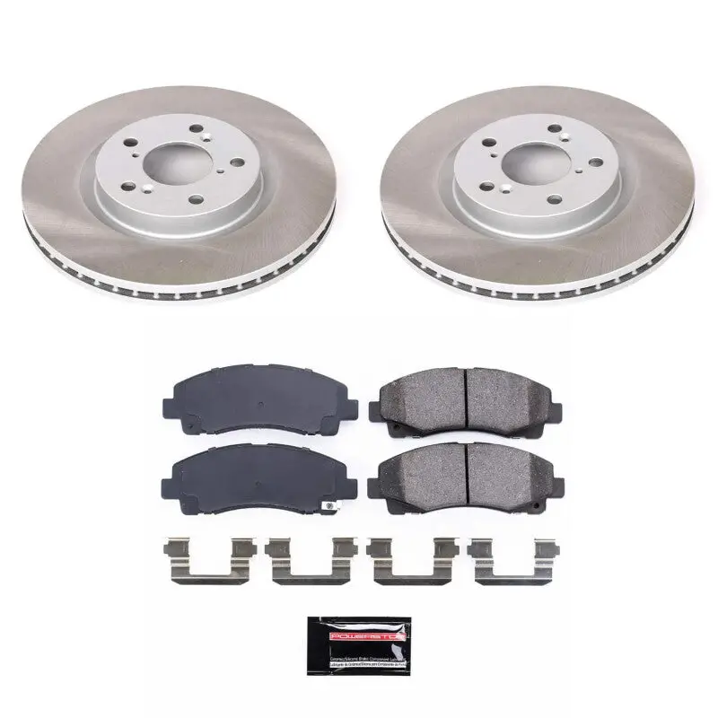 Power Stop 09-14 Acura Tl Front Semi-Coated Rotor Kit 1