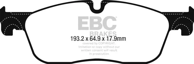 Ebc 2017+ Jaguar F-Pace Ultimax2 Front Brake Pads 1