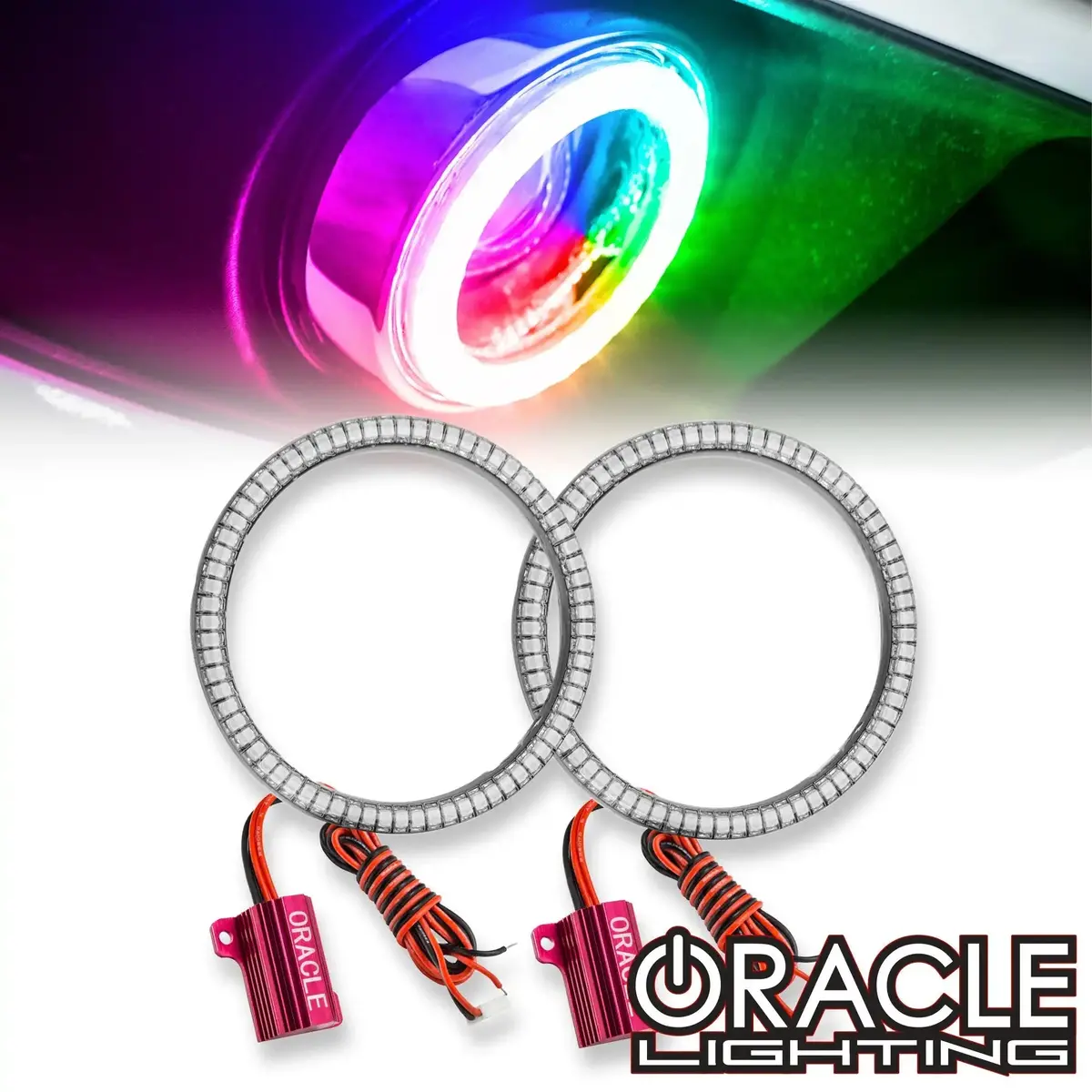 Oracle Lighting 2010-2014 Ford Mustang V6 Led Surface Mount Projector Fog Halo Kit 1