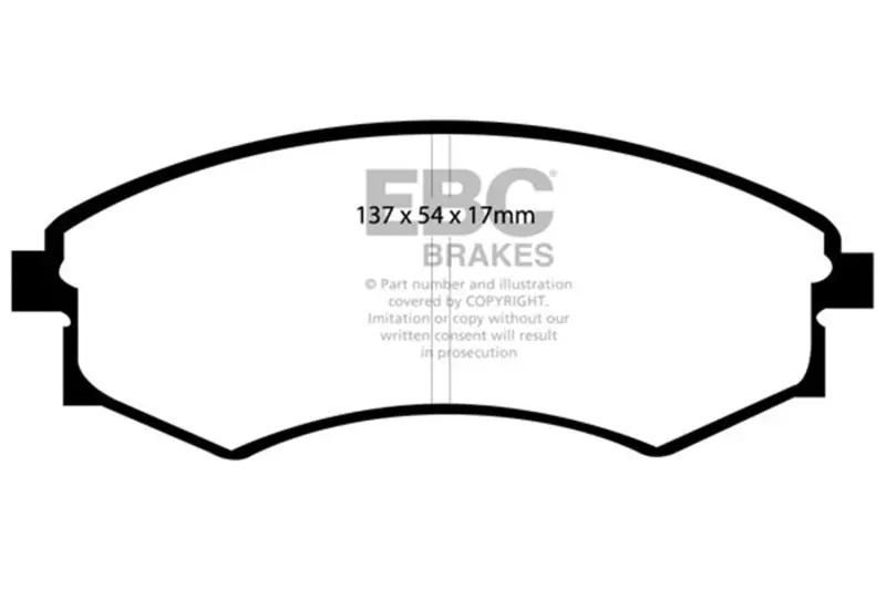 Ebc 92-95 Hyundai Elantra 1.6 Ultimax2 Front Brake Pads 1