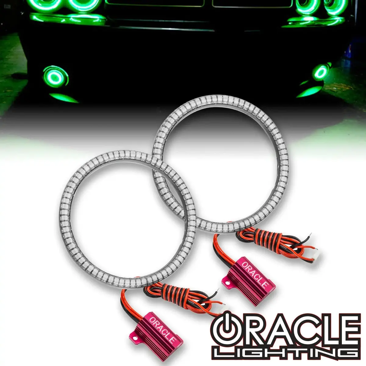 Oracle Lighting 2015-2023 Dodge Challenger Led Surface Mount Projector Fog Halo Kit 1